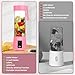 Mialoe Portable Blender, Personal Size Eletric USB Juicer Cup, Fruit, Smoothie, Baby Food Mixing Machine Magnetic Secure Switch 14 oz (Pink)