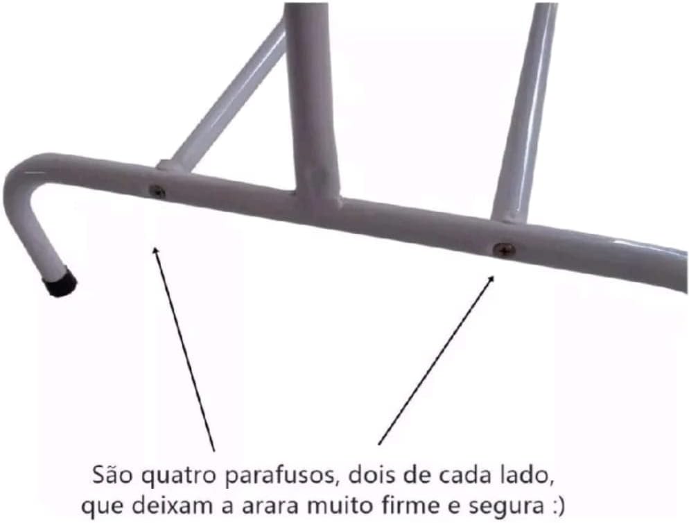 Arara Cabideiro de Chão com Sapateira - Para Roupas e Sapatos - PRETA