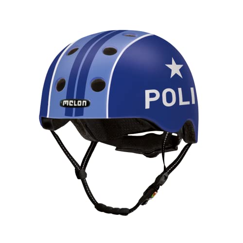 Melon »Officer« Leichter und Cooler Kinderfahrradhelm für Jungen und Mädchen mit maximalem Schutz Größe XXS-S (46-52cm) Blau Dunkelblau Polizei …