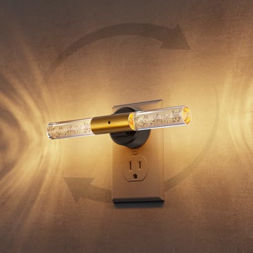 Image of L LOHAS LED Night Light, Rotating Night Lights Plug into Wall, Light Sensor, Soft White 3 Level Dimmable LED Nightlight Plug in, Acrylic Bubble Mini Light for Bedroom Bathroom Hallway Adults, 1 Pack