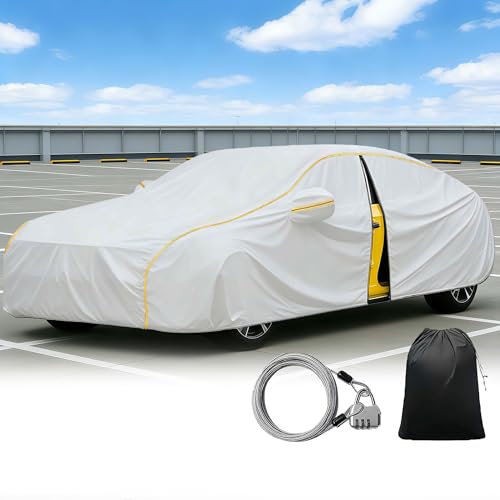 【Materiale Premium】Copertura Auto Impermeabile per Alfa Romeo 1750 Berlina 1969 — La struttura in poliestere impermeabile con doppia cucitura di questo telo copriauto impermeabile per tutte le condizioni atmosferiche è durevole, resistente alle crepe e traspirante, mantenendo il veicolo asciutto anche in condizioni di umidità. Ideale come telo copriauto impermeabile.