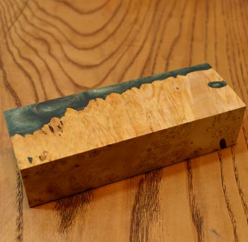 Stabilized BURL Wood Wooden Block Turning Blank Handle Blade Knives Knife Cactus Juice Stabilizing (#419)