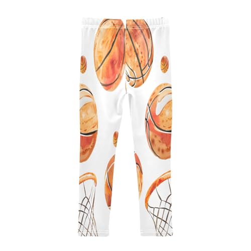 Bolaz Toddler Girls Leggings Printed Yoga Pants Leggings Watercolor Basketball for Kids2