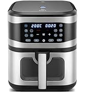 KENT Digital Air Fryer 8L | 1700W | Bake, Grill & Roast | Up to 80% Less Oil Usage | 7 Preset Men...