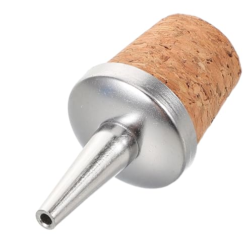 Sosoport Vertedor de Botellas con Tapa de Corcho y Diseño Versátil de Metal y Madera para Bares en Casa y Destilerías, Mejora la Eficiencia Preparación de Cócteles