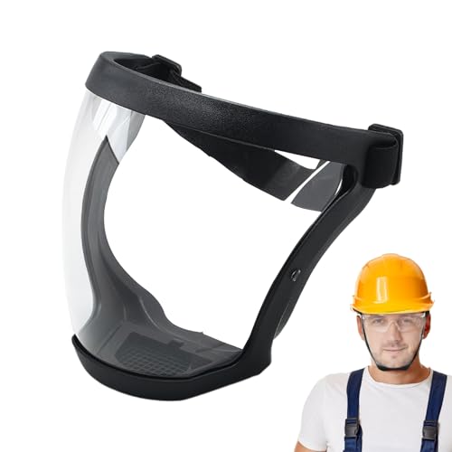 Sucritude Masque De Visage Complet, Visiere De Protection Meulage, Lunette De Protection Travail Anti Buée, Réutilisables Écrans Faciaux HD, Visières De Sécurité,...