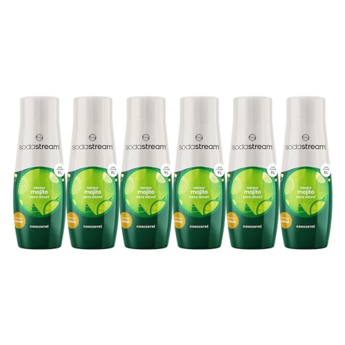 Concentrés SODASTREAM - Lot de 6 concentrés Mojito sans alcool - Jusqu'a 54L de boissons - 440 ml
