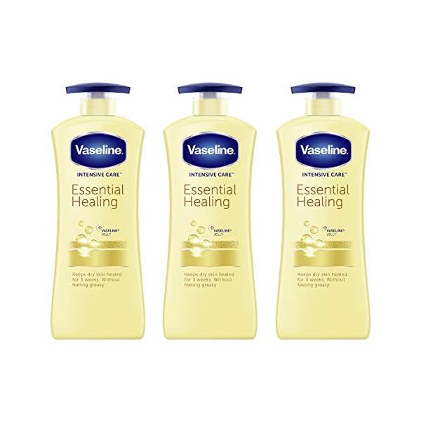 Vaseline hand and body lotion Intensive Care Moisturizer for Dry Skin Essential Healing Clinically Proven to Moisturize…