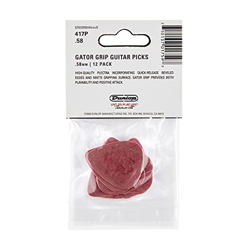 Dunlop 417P.58 Gator Grip Standard Flat Picks – 12 pack - Les Beatles, Paul McCartney, John Lennon, RIngo Starr, George Harrison Dunlop 417P.58 Gator Grip Standard Flat Picks - 12 pack – Image 6