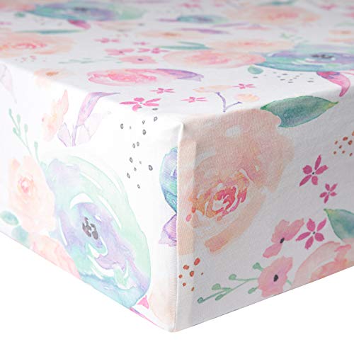 Image of Premium Fitted Knit Crib Sheet/Toddler Sheet"Bloom" by Copper Pearl