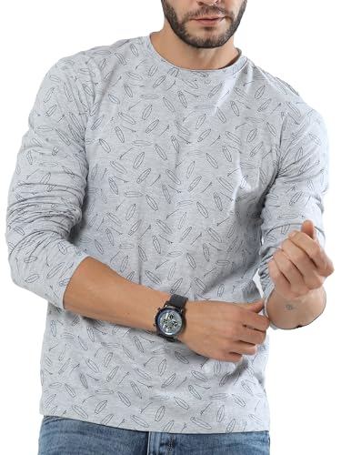 Image of fanideaz Mens Soft Cotton Surfer Printed Tshirts for Men Torn Style Neck Tshirt for Man Stylish Casual Wear Round Neck t Shirt for Man Full Sleeve Branded Comfortable Fit