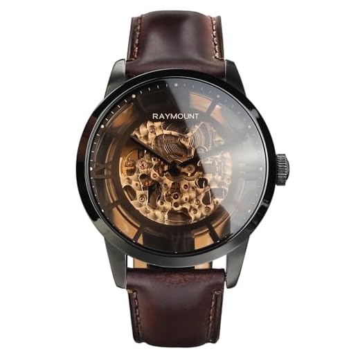 FORSINING Relógio masculino automático com movimento mecânico, mostrador esqueleto e pulseira de couro, Marrom