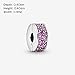 Pandora Jewelry Purple Pave Clip Cubic Zirconia Charm in Sterling Silver