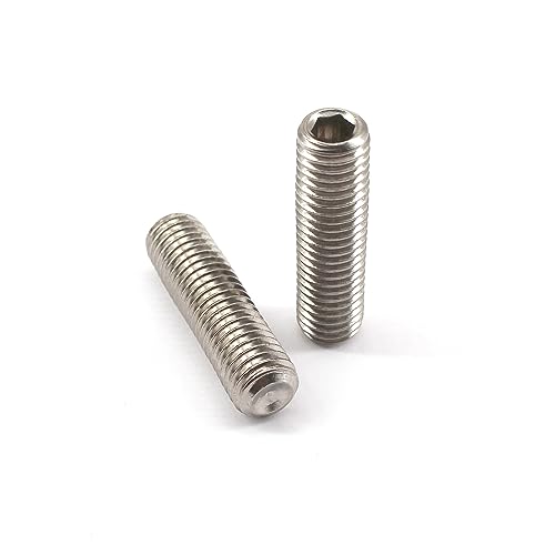 30Pcs M5x45 304 Stainless Steel Hexagonal Grub Screws Cup Point Hex Socket Set Screw