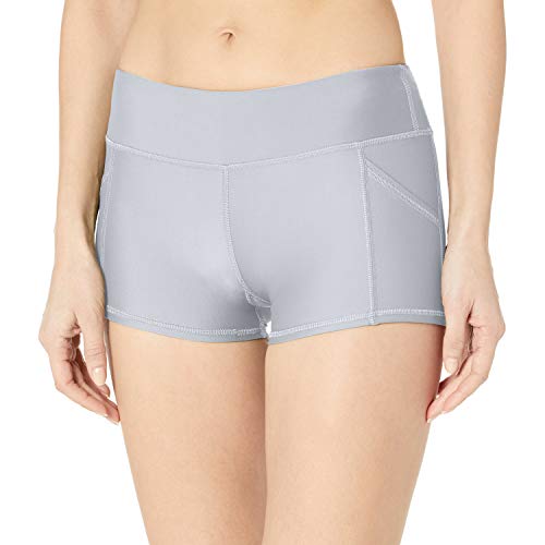 Body Glove Women's Rider Elastic Waist Hybrid Swim Short with UPF 50+, Smoothie Snow, Medium