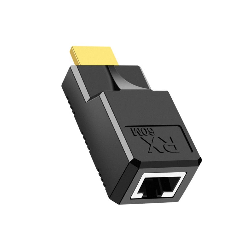 Suckoo Replacement Ethernet RJ45 Network To HDMI Amplifier Repeater Extender 30m 4K30HZ 1080P Compatible Computer Host Laptop Connection Transmitter TX External HDMI Monitor Projector TV Receiver RX