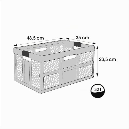 keeeper lea Profi-Klappbox, 32 l, 48,5 x 35 x 23,5 cm, Nordic Red – Ansicht 2