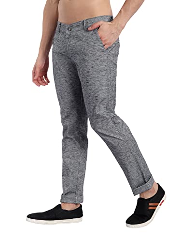 Image of Majestic Man Men's Slim Fit Mid Rise Casual Comfortable Trousers