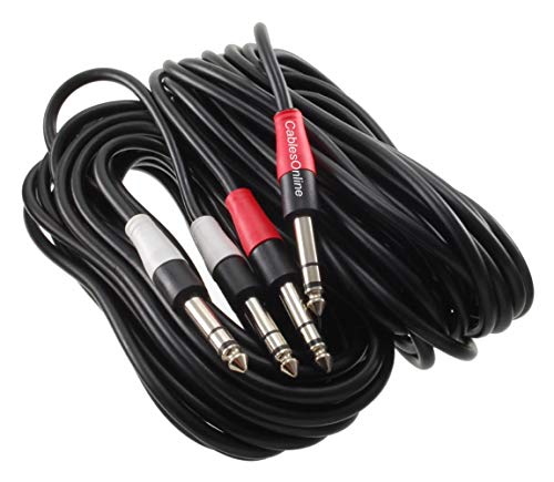CablesOnline, 25ft Dual 1/4" Stereo TRS Cable Audio miniatura 2