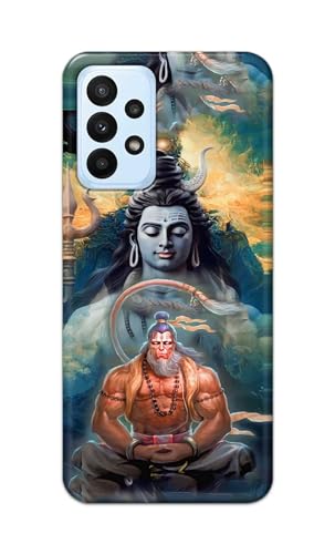 Image of PRINTFIDAA Printed Hard Back Cover Case for Samsung Galaxy A23 4G | A23 5G Back Cover (Lord Shiva and Hanuma) -112