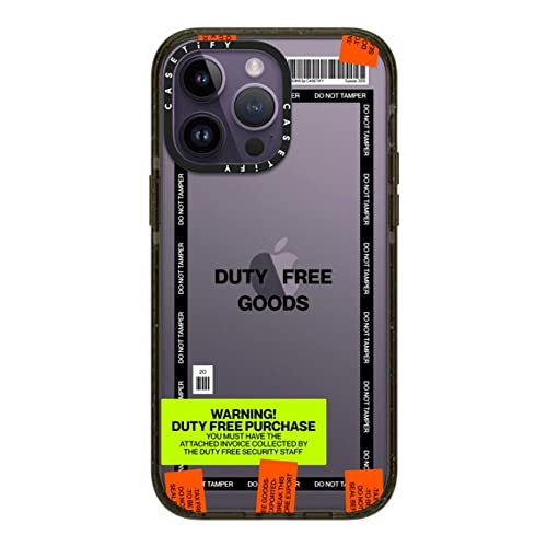 CASETiFY CpNg iPhone 14 Pro Max P[X [MILKi (4x MIL-STD-810G)/2.5m̗NA] - Duty Free - ObV[ ubN