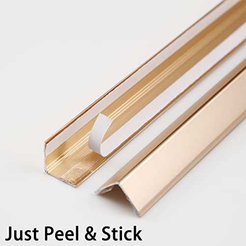 image for Trimold Aluminum Peel and Stick L Molding Corner Guards with 90° Angl