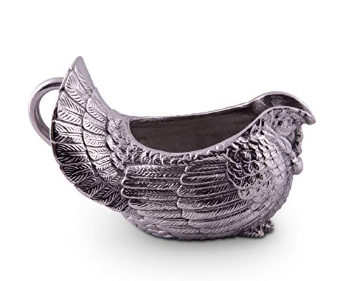 Arthur Court Designs Aluminum Turkey Gravy Sauce Boat/Condiment Bowl 9.5 inch Long - Image 5