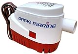 Oasis Marine - Automatic Submersible Boat Bilge Water Pump 12v 1100 GPH 1 1/8 inch Outlet With Built...