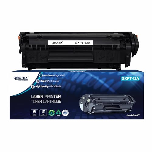Image of GEONIX 12A Laser Printer Cartridge Compatible with 1020, M1005, 1018, 1010, 1012, 1015, 1022, 1022N, 1022NW, 3015, 3020, 3030, 3050, 3050Z, 3052, 3055 / 12A Cartridge /Black