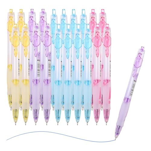 Stylos à bille 0.38 mm à pointe ultra fine et encre bleue rétractable pour tracés précis