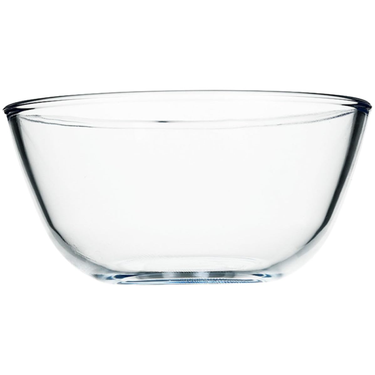 Tazón de Cocina Ensaladera de Vidrio Transparente 2700ml Redondo, Cuenco para Servir Comida y Postre, Apto para Microondas, Uso Doméstico