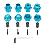 Treehobby 4Pcs 17Mm Hex Nuts Adapter Splined Wheel Hubs Widen and Longer Combiner Compatible with 1/