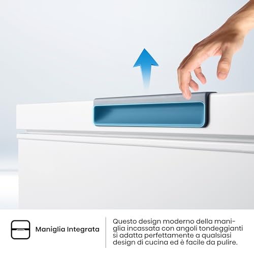 Hisense MCF189E1 Congelatore a pozzetto 191 litri di capacità, Classe energetica E, silenzioso 39 dB, Bianco, dimensioni LxPxA 96,3 cm x 63 cm x 84,7 cm - Immagine 5