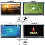 CUQI dla Raspberry Pi 4, 5-calowy wyświetlacz MIPI DSI, pojemnościowy ekran dotykowy IPS 800 * 480 LCD Monitor dla systemów Pi/2B/3B/4B/Raspbian/Ubuntu/Kali/RetroPie, nie wymaga sterownika
