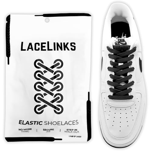 LaceLinks Elastic No Tie Shoe Laces &ndash; Quick Lock Stretchy Shoelaces for Adults & Kids, Sneakers...