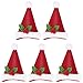 Produktbild LUOEM 5 Stücke Haarclips LED Weihnachtsmütze Weihnachten Haarschmuck(Tricorne)