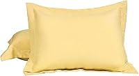Vista 1 de uxcell Paquete de 2 fundas de almohada de microfibra cepillada suave con cierre de sobre, estándar (20 x 26 pulgadas), color amarillo suave