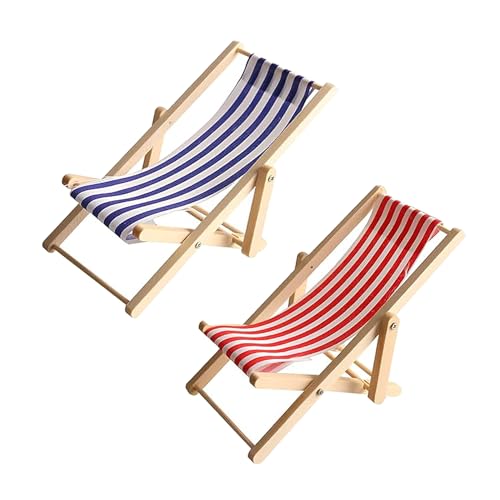 Lot De 2 Transat De Plage Pliable,Mini Chaises Longues Décoratives,Chaise Longue Enfant,Transat...