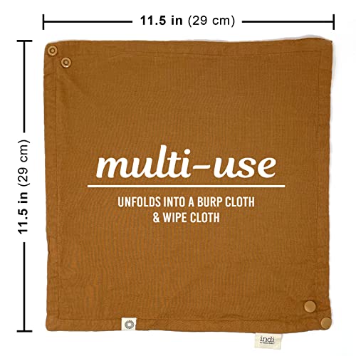 Kishu Baby Indi - Premium Gots Certified Organic Bandana Scarf Bib (Caramel) #TOP3