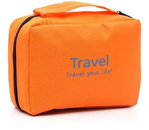Favria Toiletry Bag Travel Organizer Cosmetic Bags Makeup Bag Toiletry Kit Travel Bag Travel Toiletry Bag Unisex -Orange