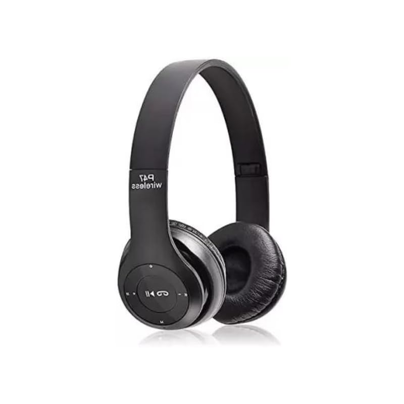 P47 2024 Wireless Portable Gaming Headphone Microphone Stereo Card Support Bluetooth Headset (Black)-image-32