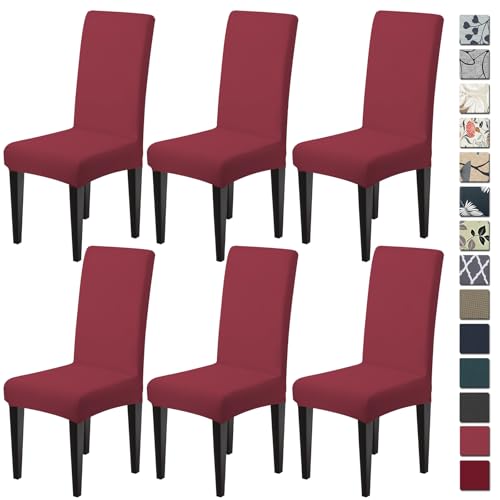Dioxide Stuhlhussen 6er Set Stretch Stuhlhussen Schwingstühle Elastische Hussen Stuhlbezug Abnehmbarer Waschbarer Stühle Schutz für...