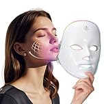LED Face Mask Light Therapy – Red Light Therapy Face Mask for Skin Care, Anti-Aging & Wrinkles, Rejuvenating Wireless 7-Color Facial Mask for Home Spa Treatments
