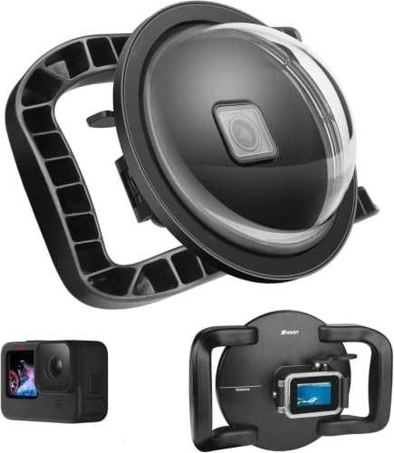 SHOOT Dome Port for GoPro Hero 13/12/11/10/9 Black Dual Handle Stabilizer