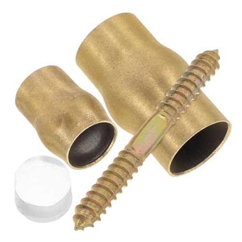 GRIRIW DIY Joint Set for Elderly Crutch Anti-Slip Brass Ferrule Walking Stick Parts for Easy Installation