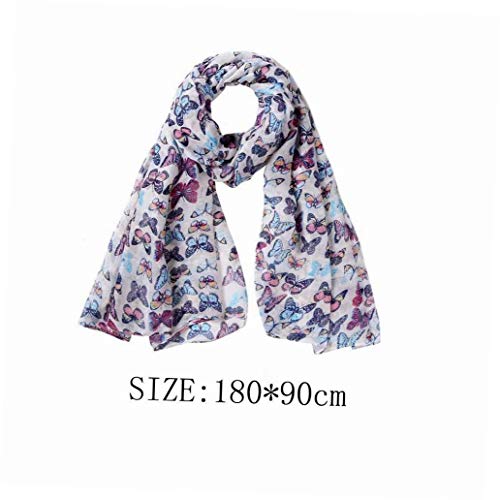 Women'S Scarf Colorful Butterfly Print Scarf Lightweight Shawl Wraps Infinity Fashion Fall Winter Stole Scarves(Pink)3