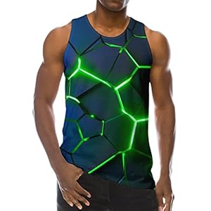 Loveternal Heren Tank Top 3D Spiershirts Mens Vest Zomer Cool T-shirt S-XXL
