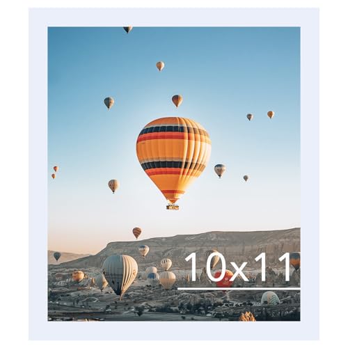 Image of JCJMY 10x11 Picture Frame White for Wall Hanging, Wall Mounting Horizontally or Vertically, 10 x 11 Wall Gallery Poster Photo Frame with Shatter Resistant Plexiglass, White