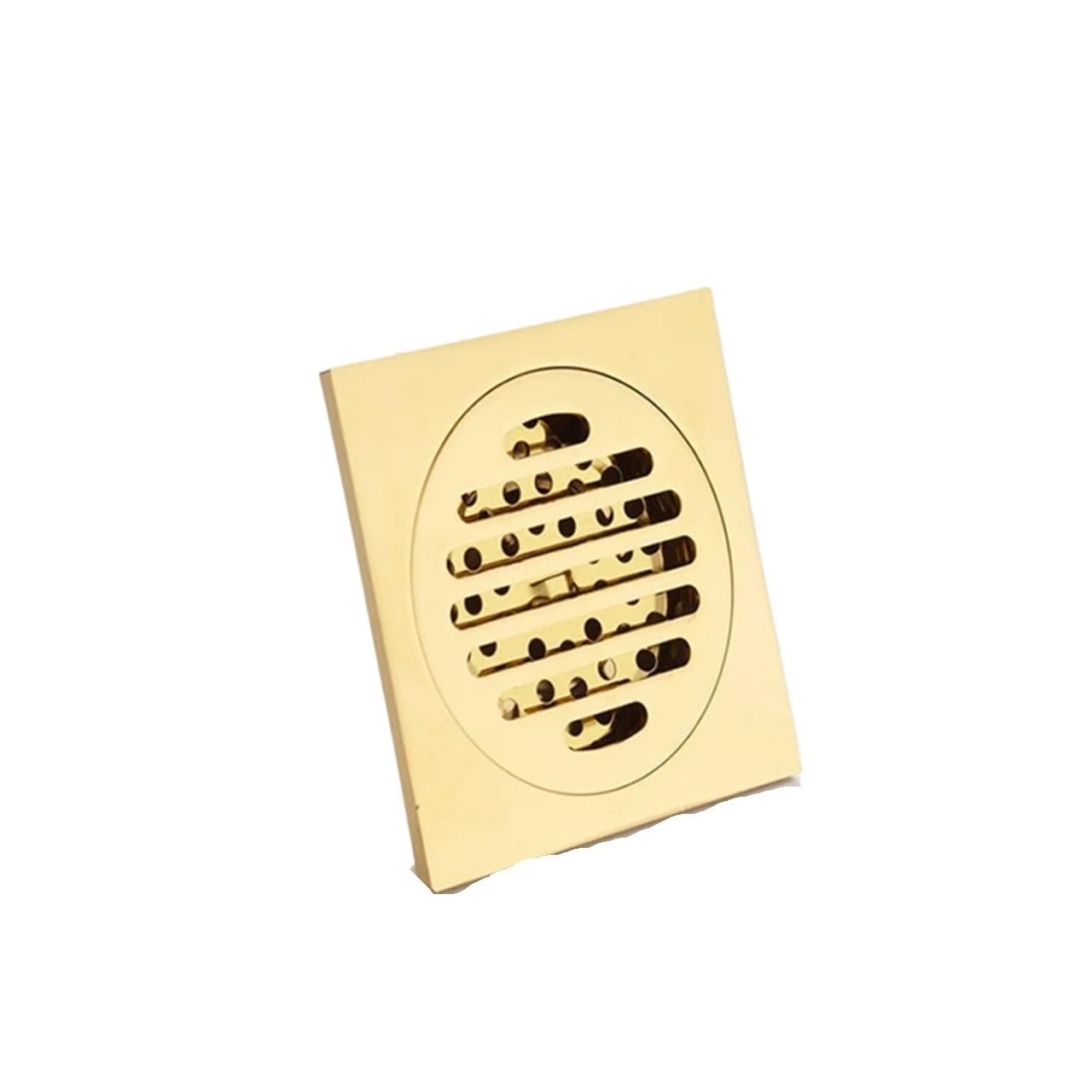 Stainless Steel Drainage Grate, Drain Cover 10x10cm Bathroom Shower Square Strainer Gold
