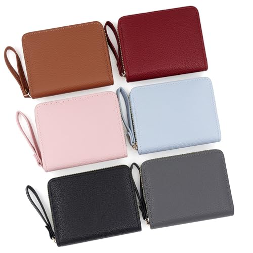 Fashion Wallet with Multiple Card Slots and Coin Purse, Solid Color, Large Capacity Zipper Wallet(Gray)3